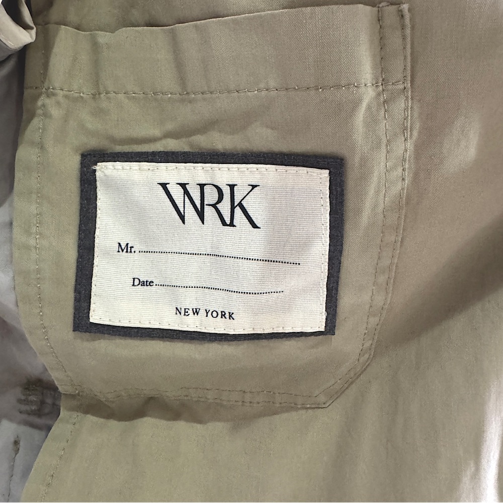 WRK Wicker workwear jacket khaki Lrg NWT